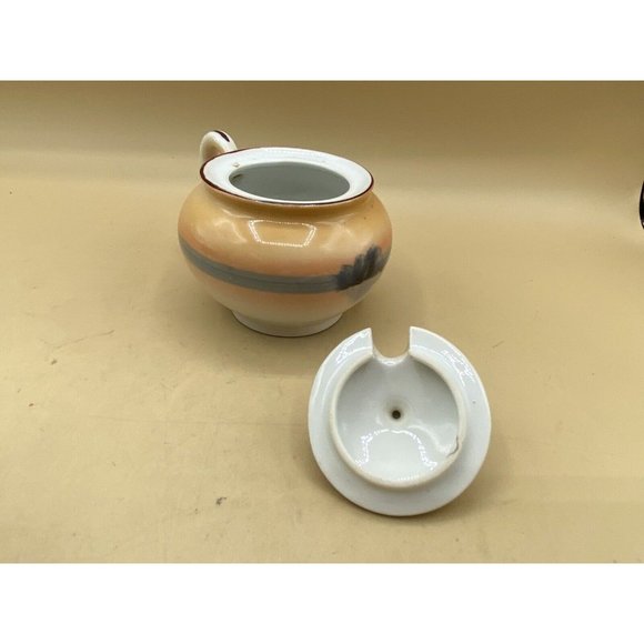 Noritake Morimura Hand Painted Lidded Mustard Tree & House Scene - Picture 4 of 12